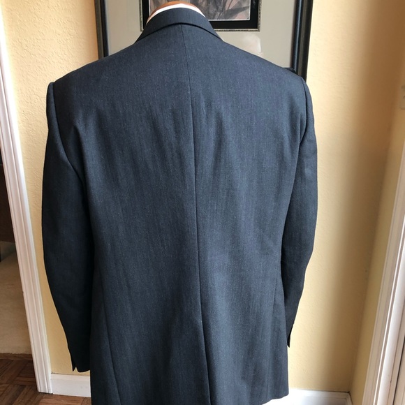 Dark Charcoal Gray Evan-Picone Men’s Wool … - Picture 7 of 11